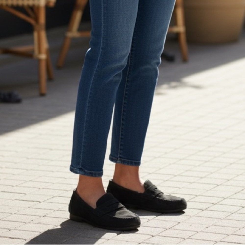 Cole Haan Womens Black Suede Penny Loafer Drivers Women’s Size 7.5 - Picture 1 of 8